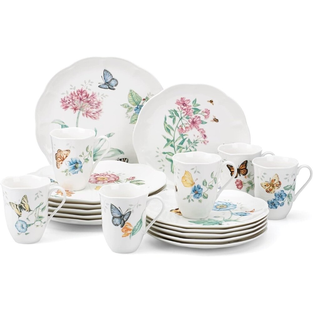 Lenox Butterfly Meadow Porcelain 18-Piece Dinnerware Set
